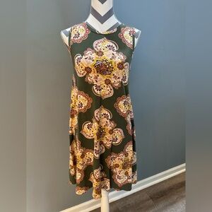 LOFT Patterned Midi Dress